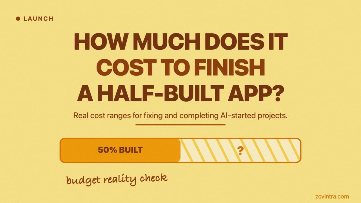 How Much Does It Cost to Finish a Half-Built App?