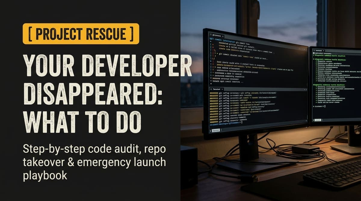 Your Developer Disappeared: How to Rescue Your Project