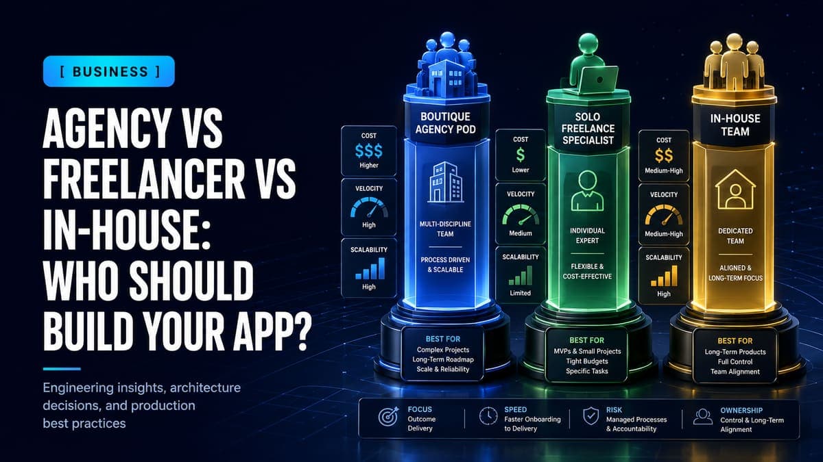 Agency vs Freelancer vs In-House: Who Should Build Your App?