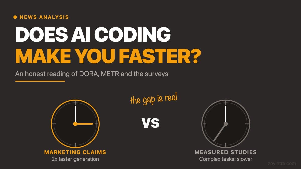 Does AI Coding Make Teams Faster? An Honest Reading of DORA, METR and Surveys