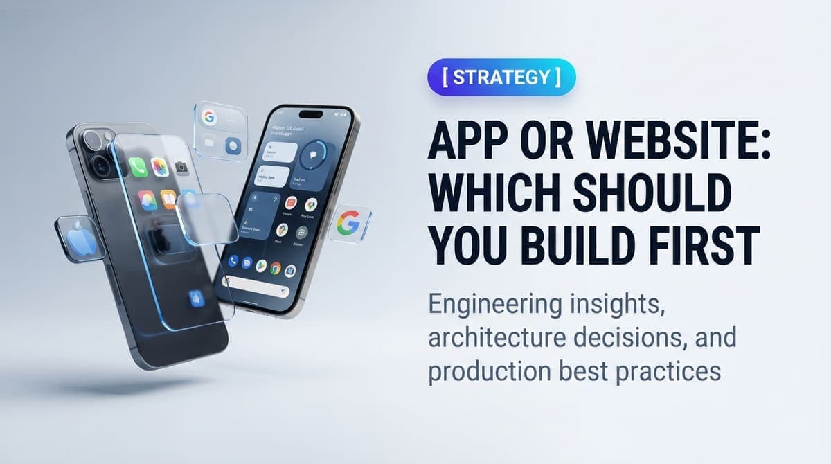 App or Website: Which Should You Build First?