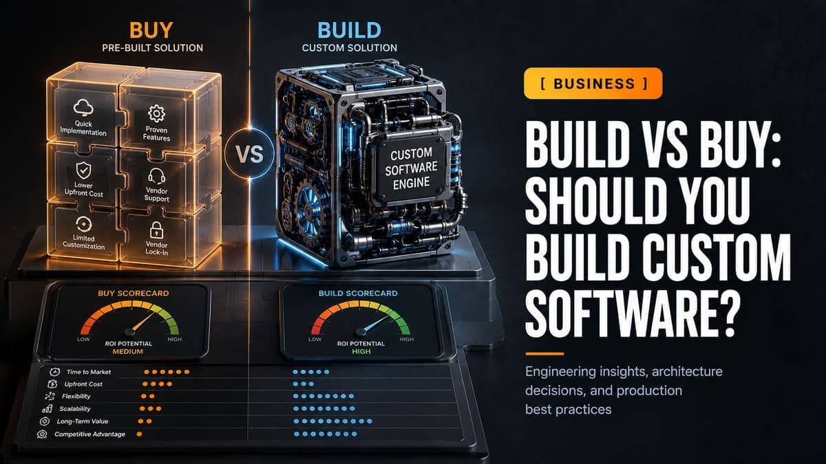 Build vs Buy: Should You Build Custom Software?