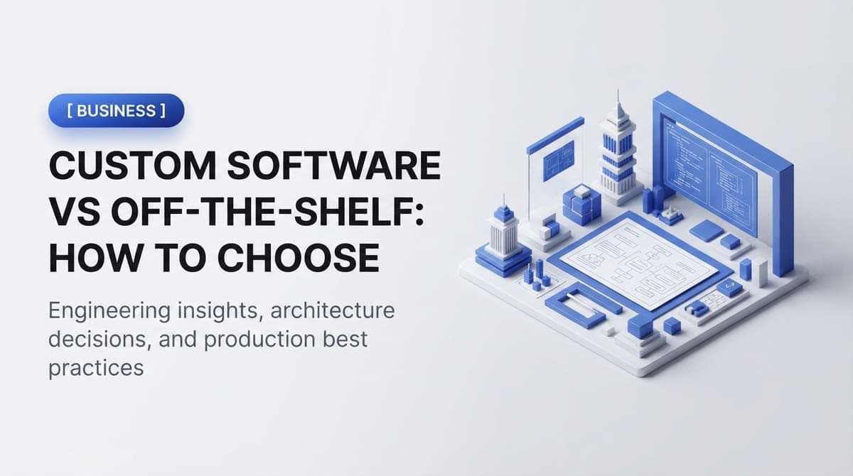 Custom Software vs Off-the-Shelf: How to Choose
