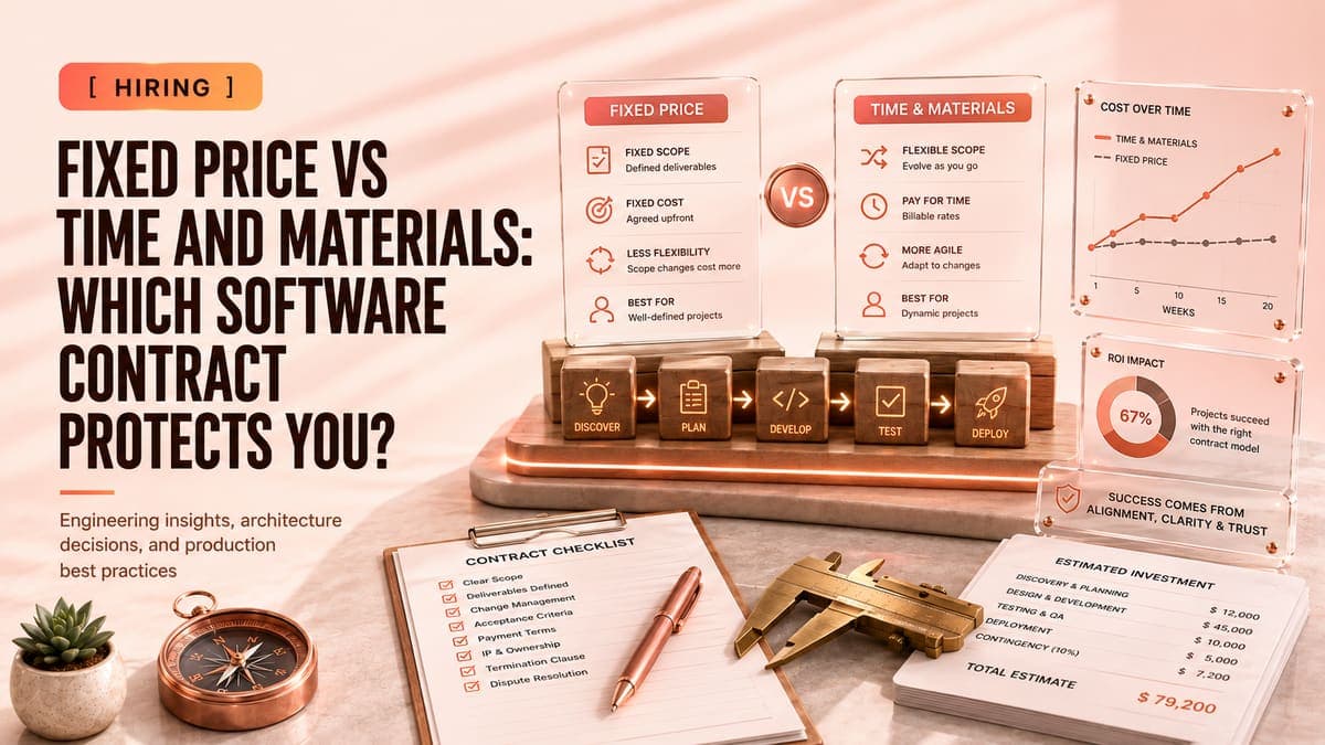 Fixed Price vs Time and Materials: Which Software Contract Protects You?