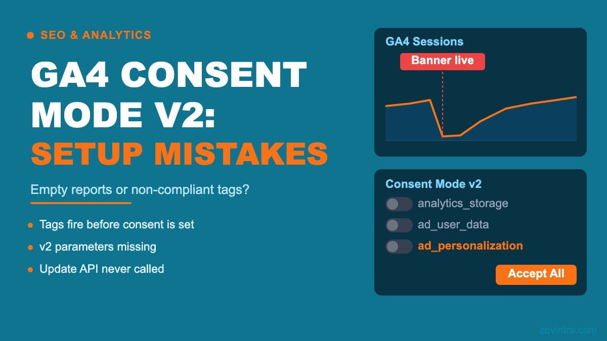 GA4 Consent Mode v2: Mistakes That Make Your Analytics Empty or Non-Compliant