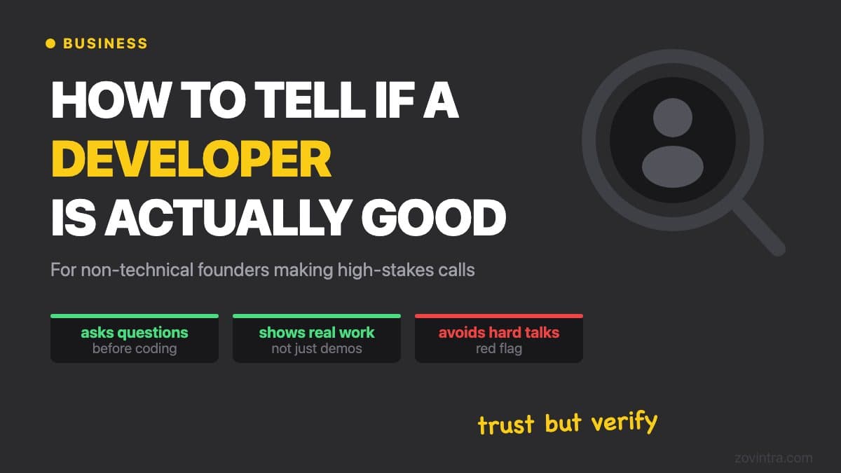 How to Tell if a Developer or Agency Is Actually Good
