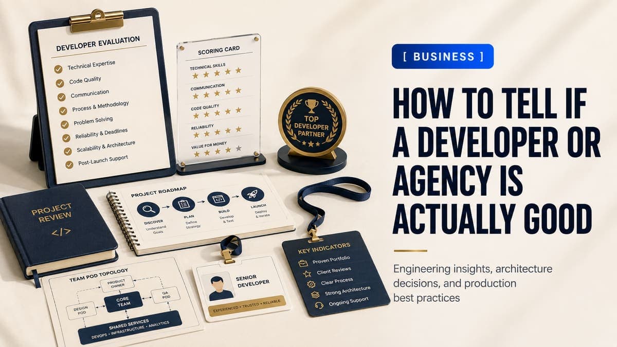 How to Tell if a Developer or Agency Is Actually Good