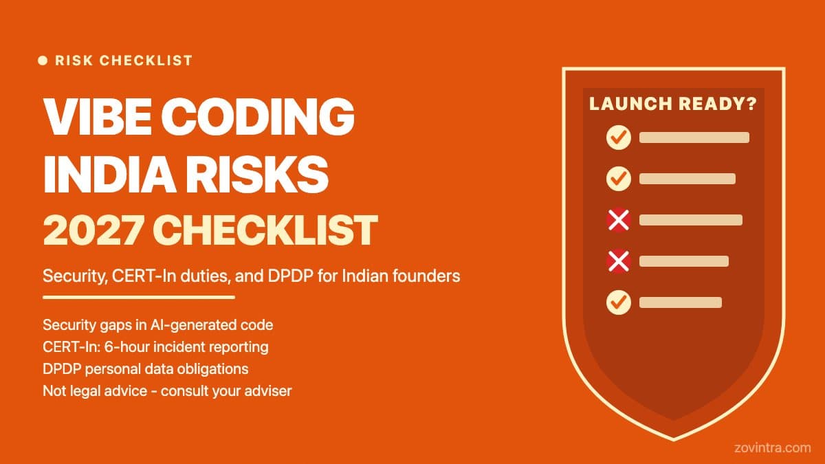 Indian Startups Shipping Vibe-Coded Apps: A Risk Checklist for 2027