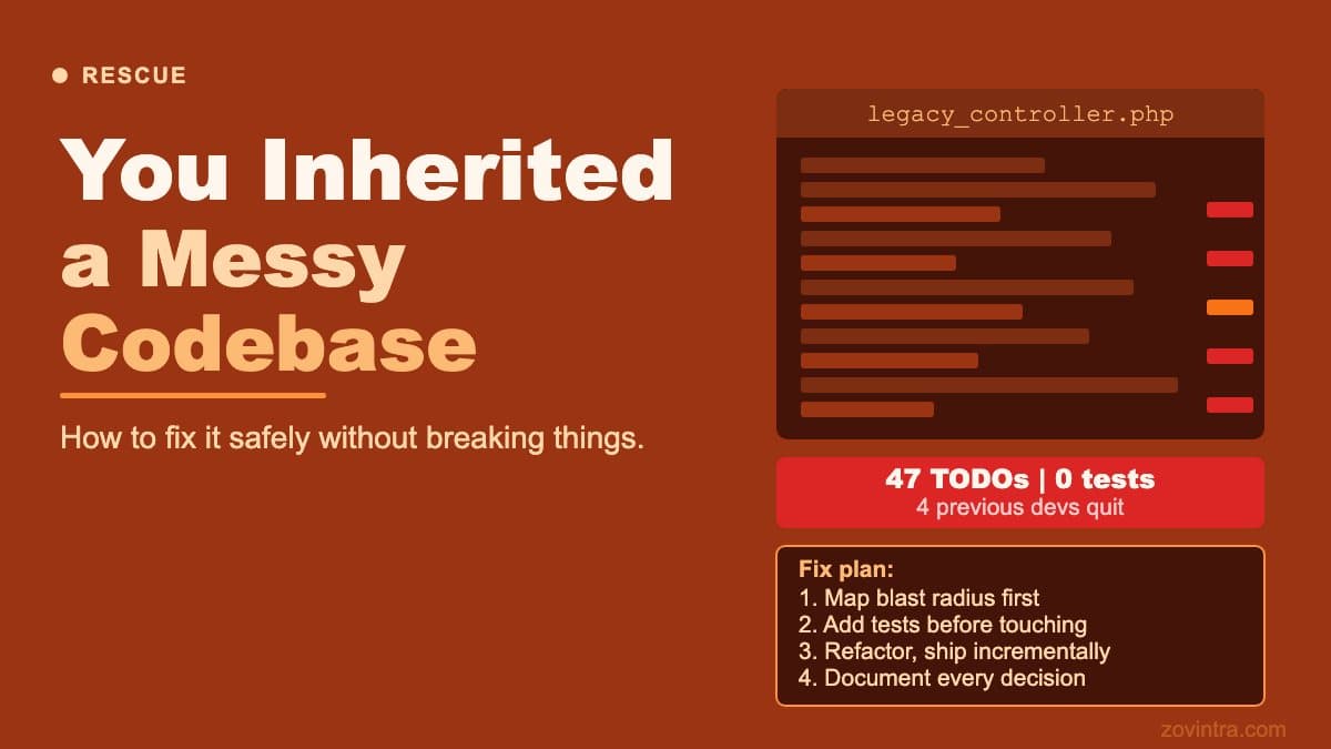You Inherited a Messy Codebase: How to Fix It Safely