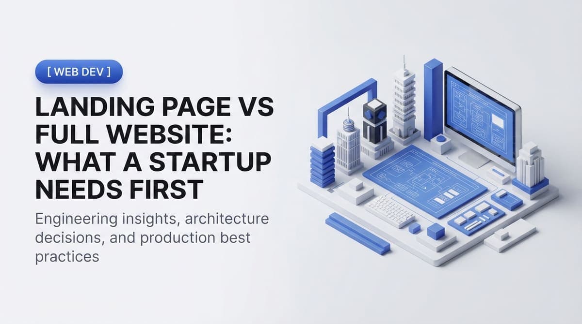 Landing Page vs Full Website: What a Startup Needs First