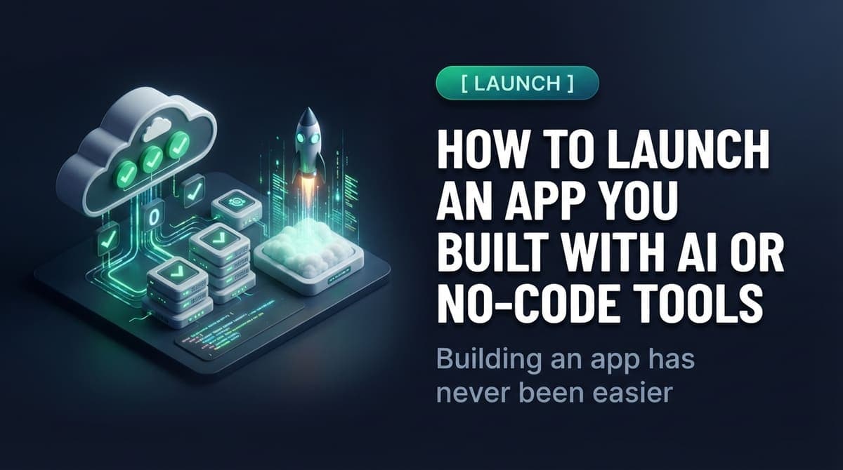 How to Launch an App You Built With AI or No-Code Tools