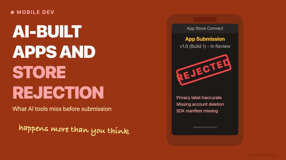 Mobile Apps Built With AI Tools: Store Rejection and Privacy Risks