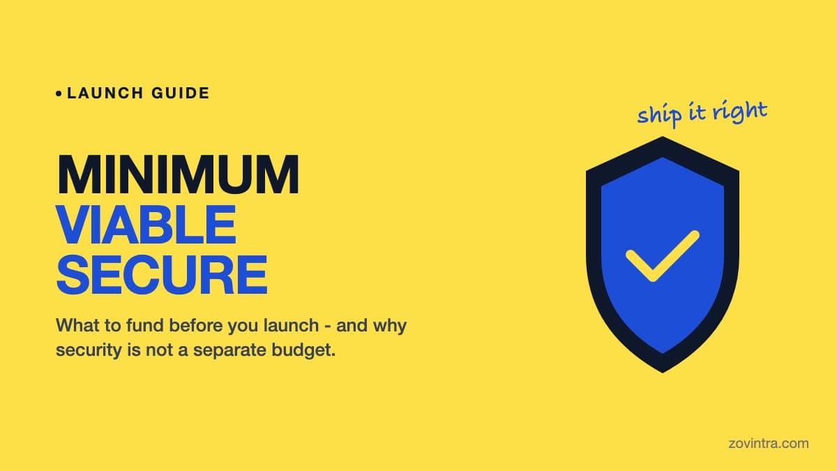 The Minimum Viable Secure MVP: What to Fund Before Launch