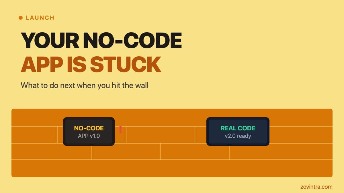 Your No-Code or AI-Built App Is Stuck - What to Do Next