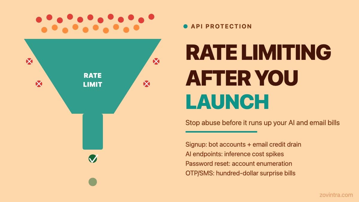 Rate Limiting and Abuse Protection After You Launch an AI-Built App