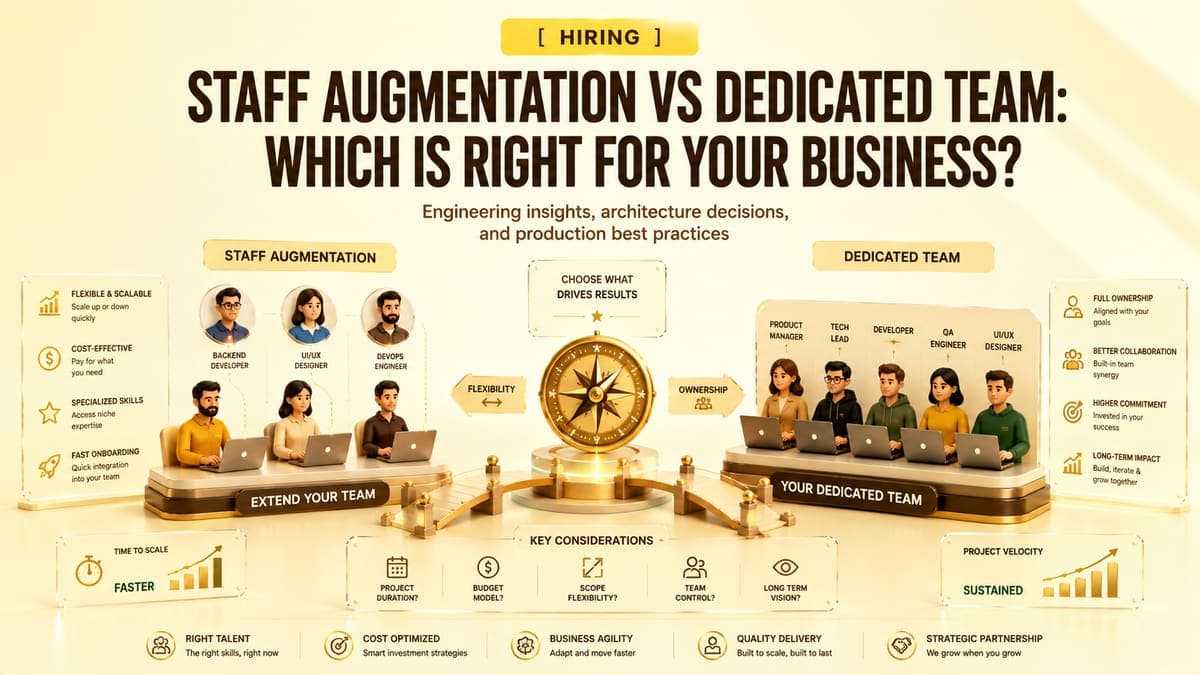 Staff Augmentation vs Dedicated Team: Which Is Right for Your Business?