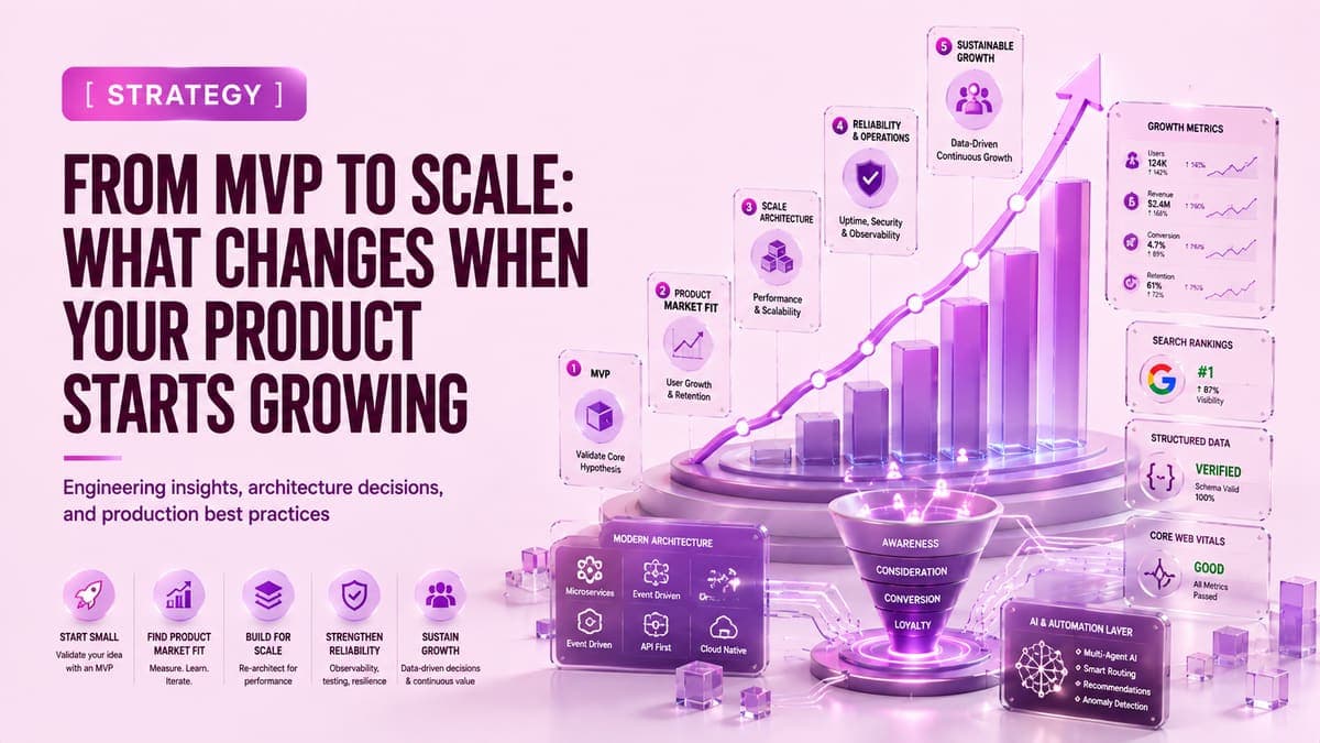 From MVP to Scale: What Changes When Your Product Starts Growing