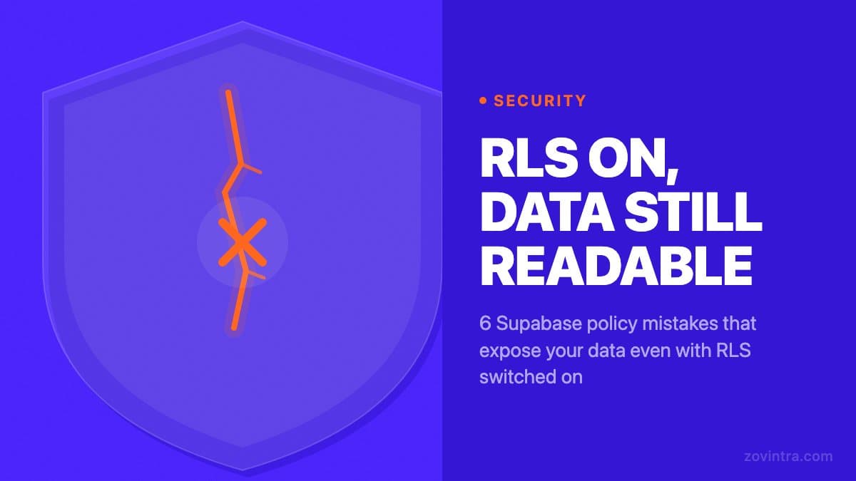 RLS Is Switched On but Your Supabase Data Is Still Readable: 6 Policy Mistakes