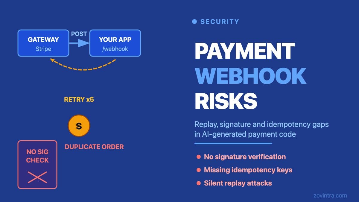 Payment Webhooks in AI-Built Apps: Replay, Signature and Idempotency Mistakes