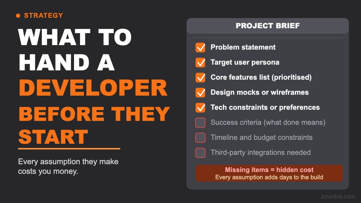 What to Hand a Developer Before They Start Building