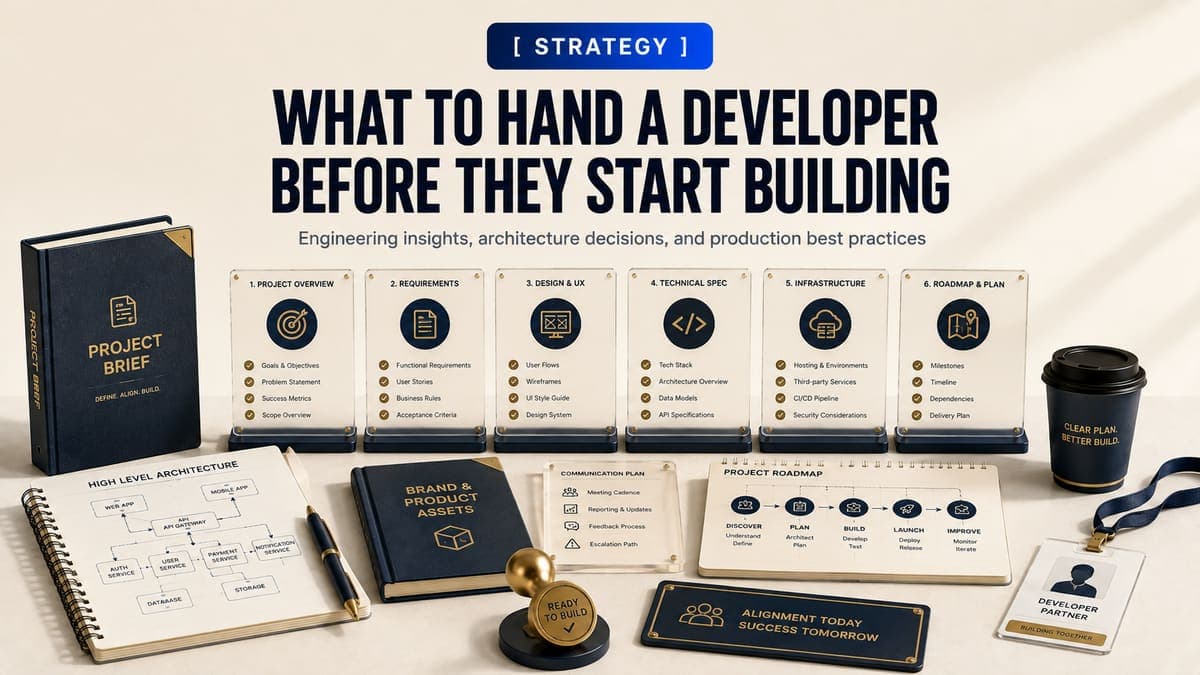 What to Hand a Developer Before They Start Building