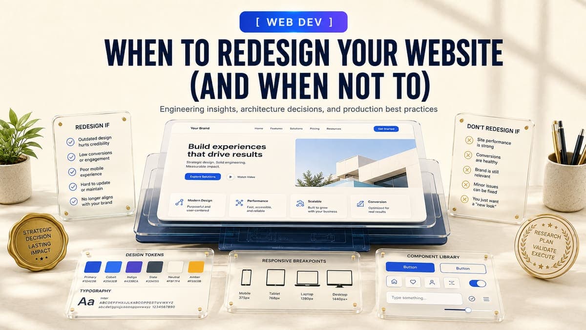 When to Redesign Your Website (and When Not To)